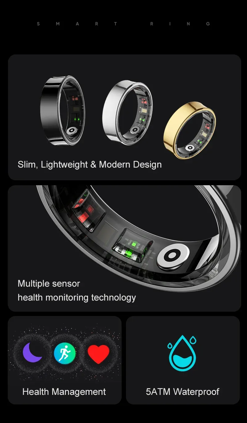 Health Tracker Smart Ring R09