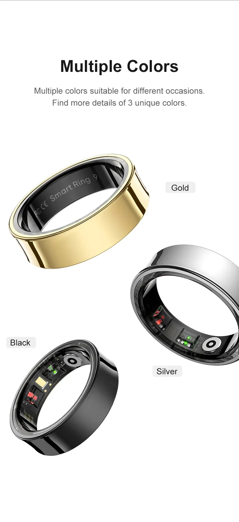 Health Tracker Smart Ring R09