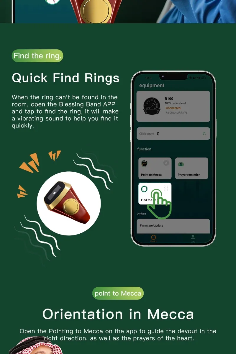 R100 Smart Prayer Ring