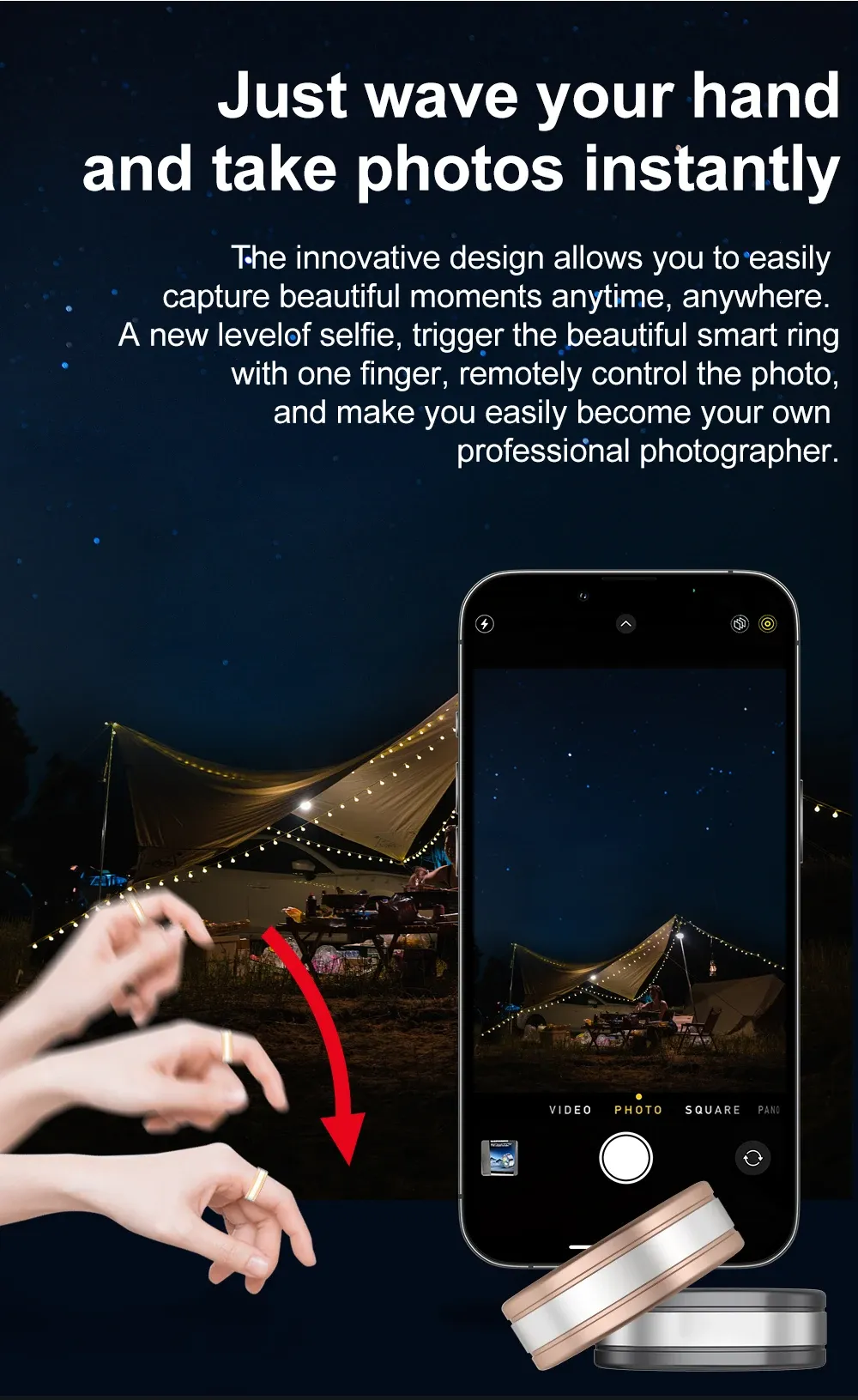 Health Tracker Smart Ring R18