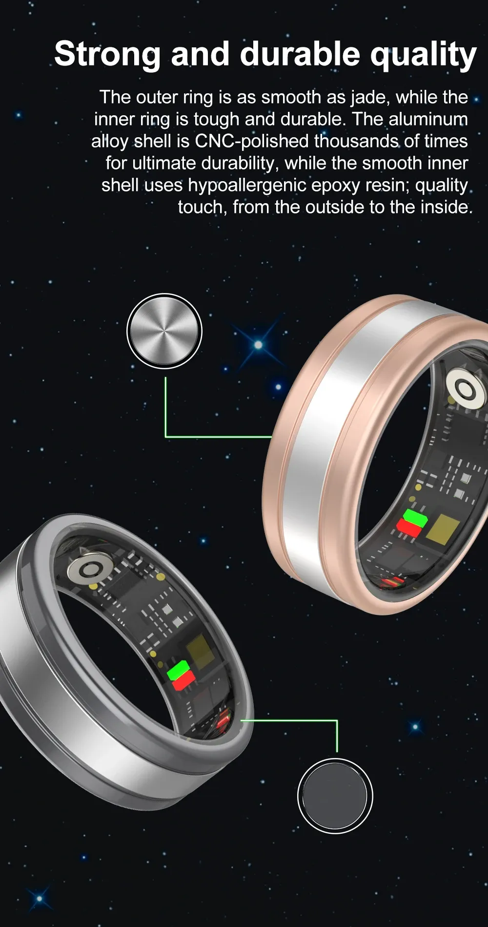 Health Tracker Smart Ring R18
