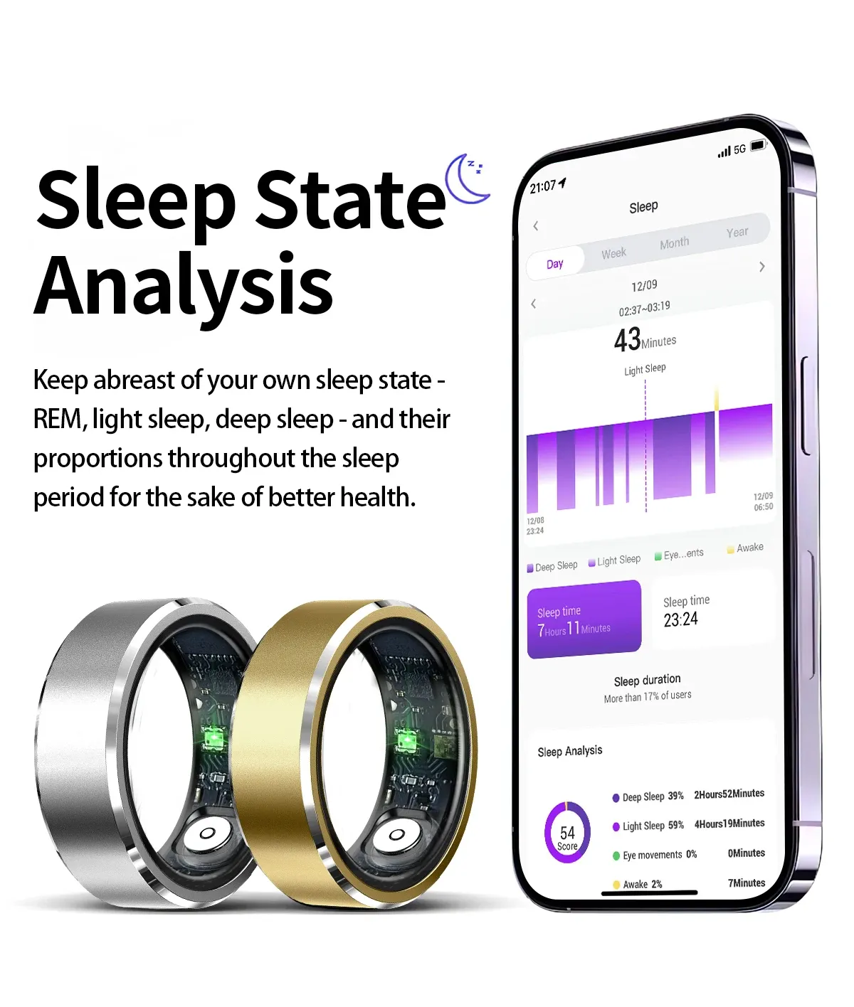 Health Tracker Smart Ring R5