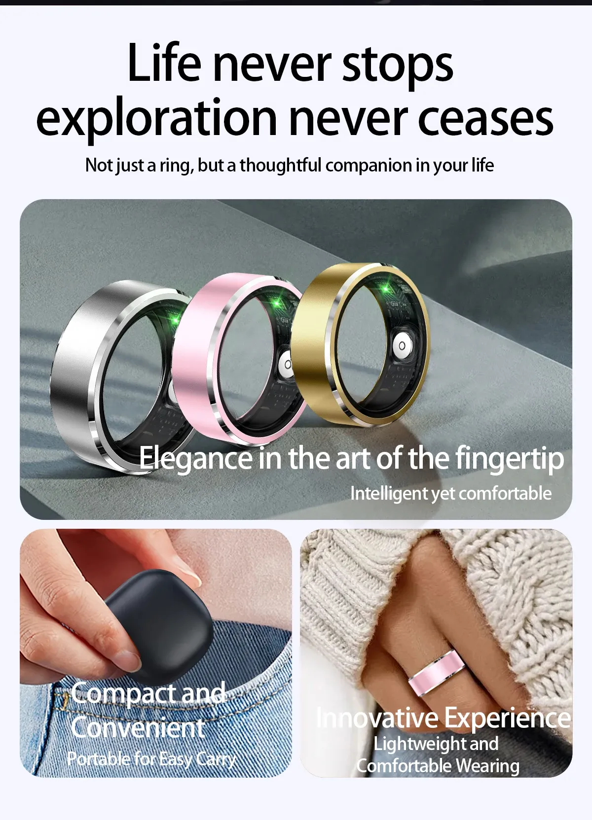 Health Tracker Smart Ring R5