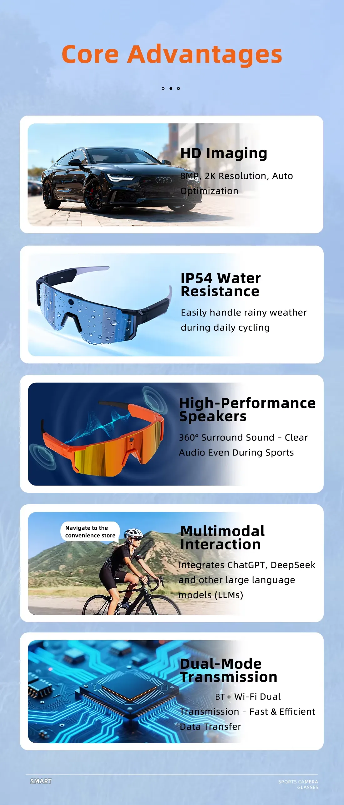 Olevs Smart Glasses SNT SOLIS