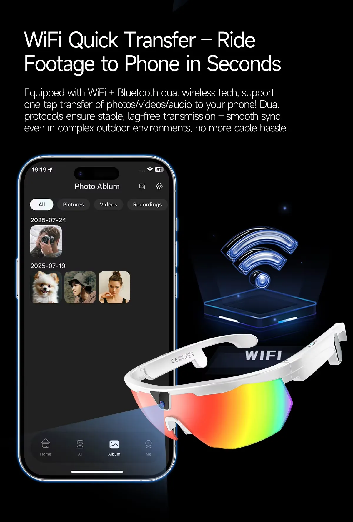 Olevs Smart Glasses SNT STRIDE