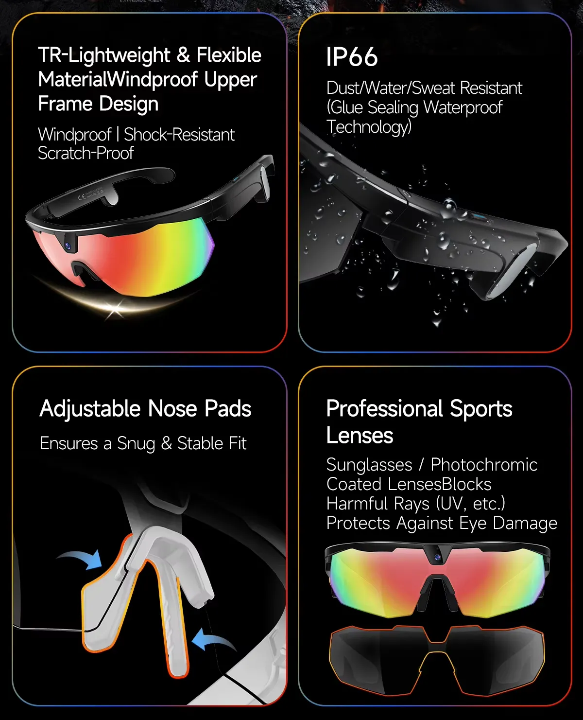 Olevs Smart Glasses SNT STRIDE