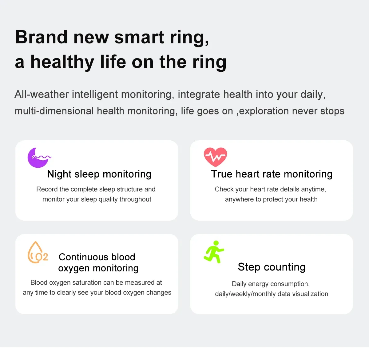 Health Tracker Smart Ring SR01