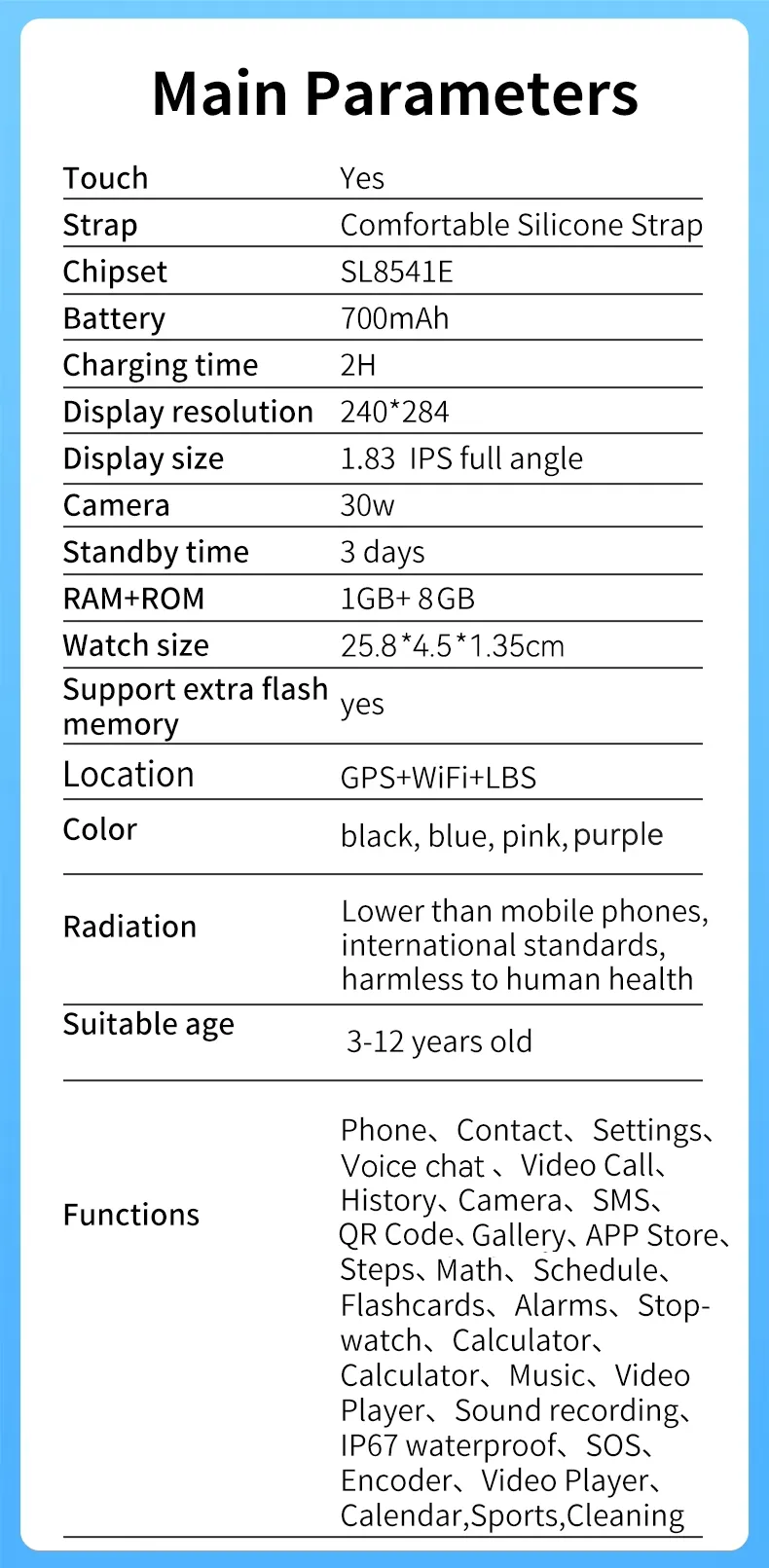 Olevs Kids Smartwatch T53
