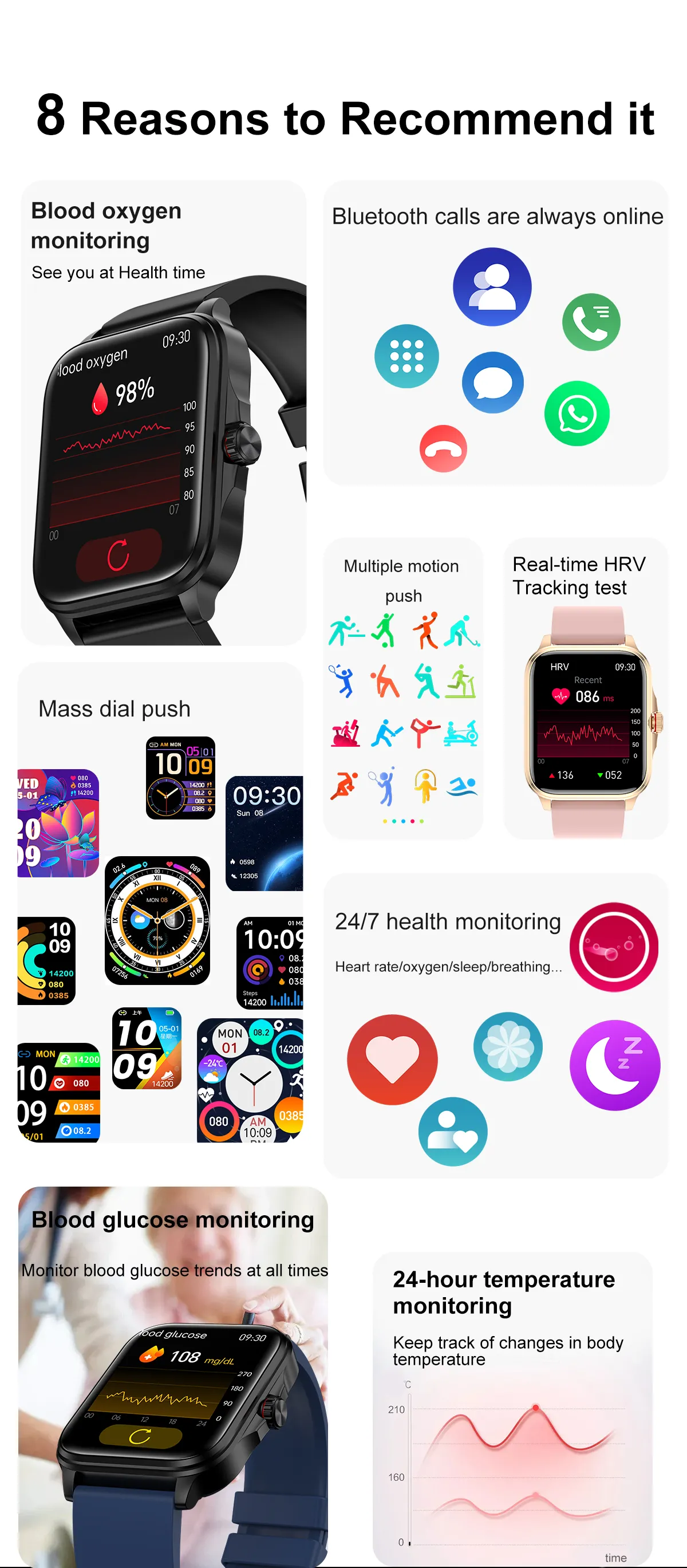 ECG Health Smartwatch T90