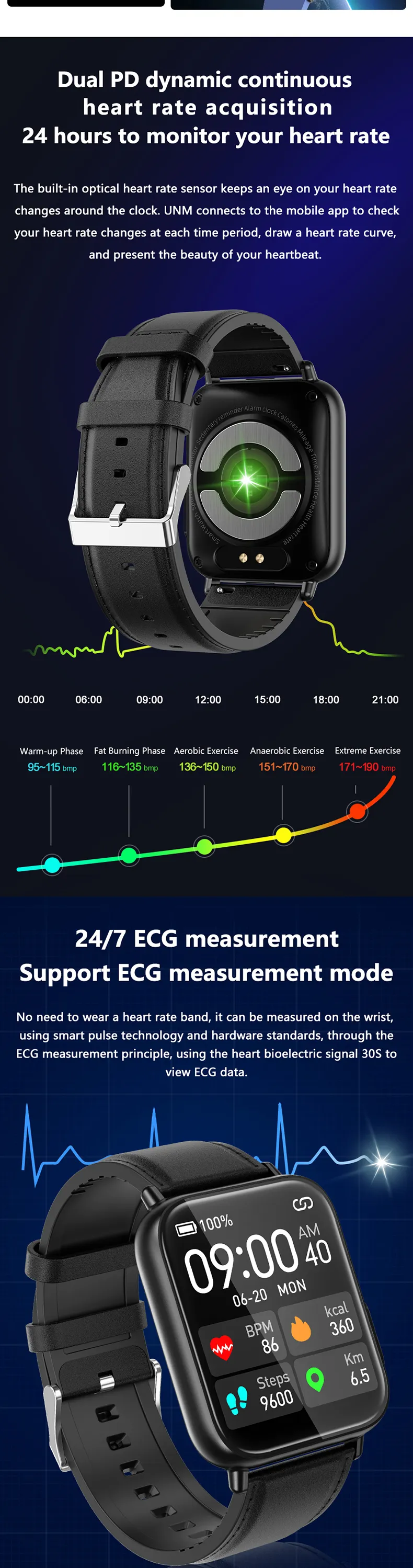 ECG Health Smartwatch TK10