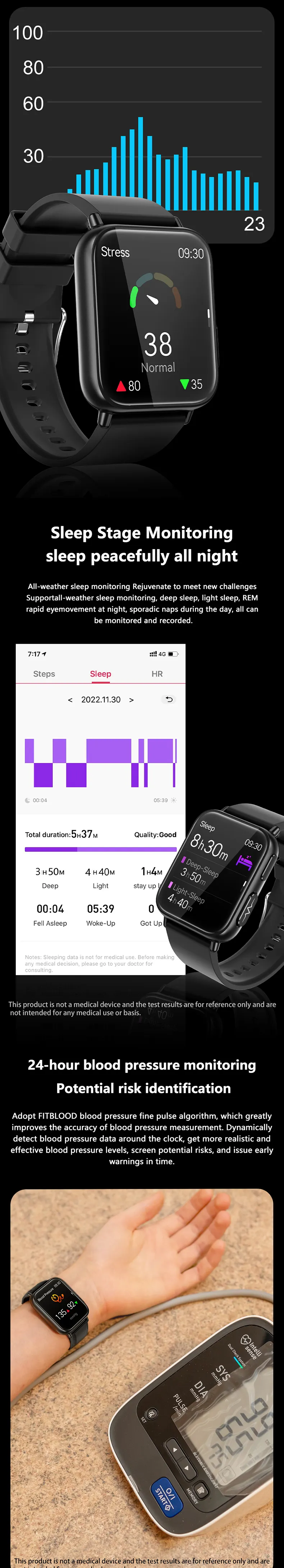 ECG Health Smartwatch TK10