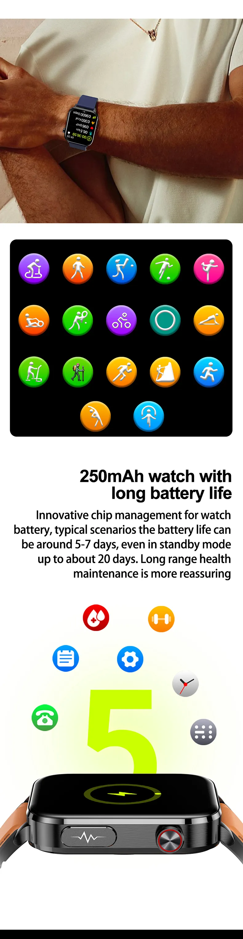 ECG Health Smartwatch TK15