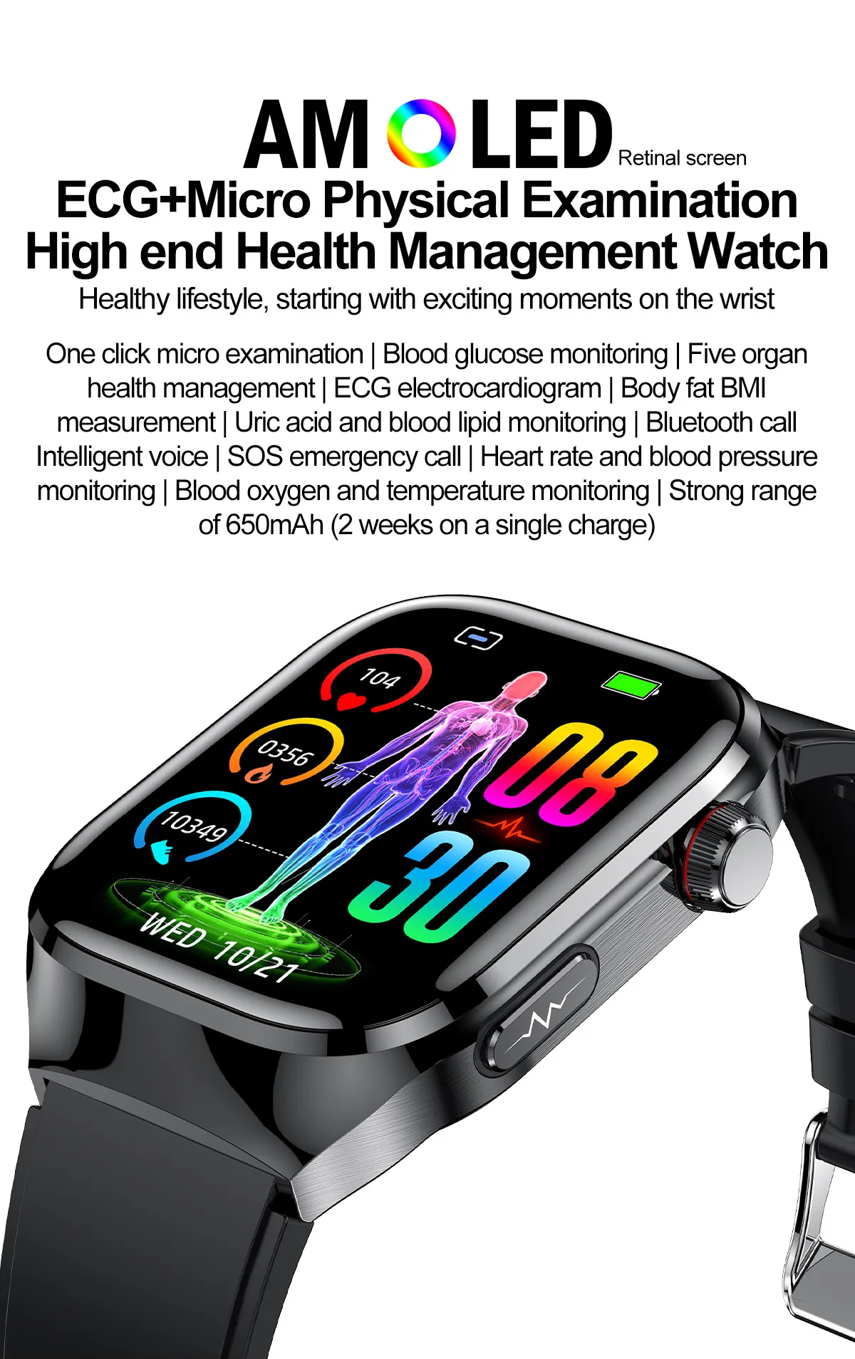 ECG Health Smartwatch TK16