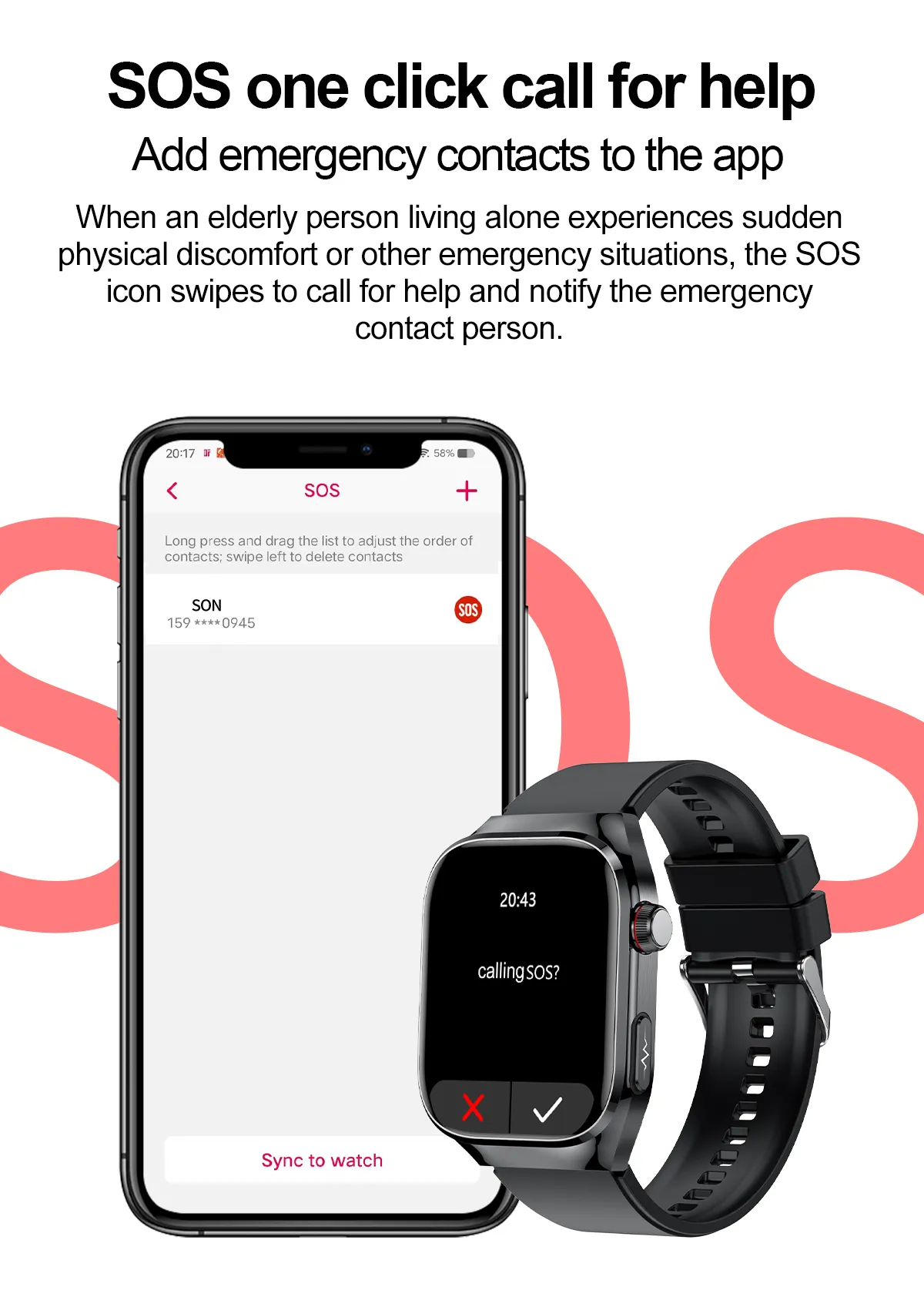 ECG Health Smartwatch TK16