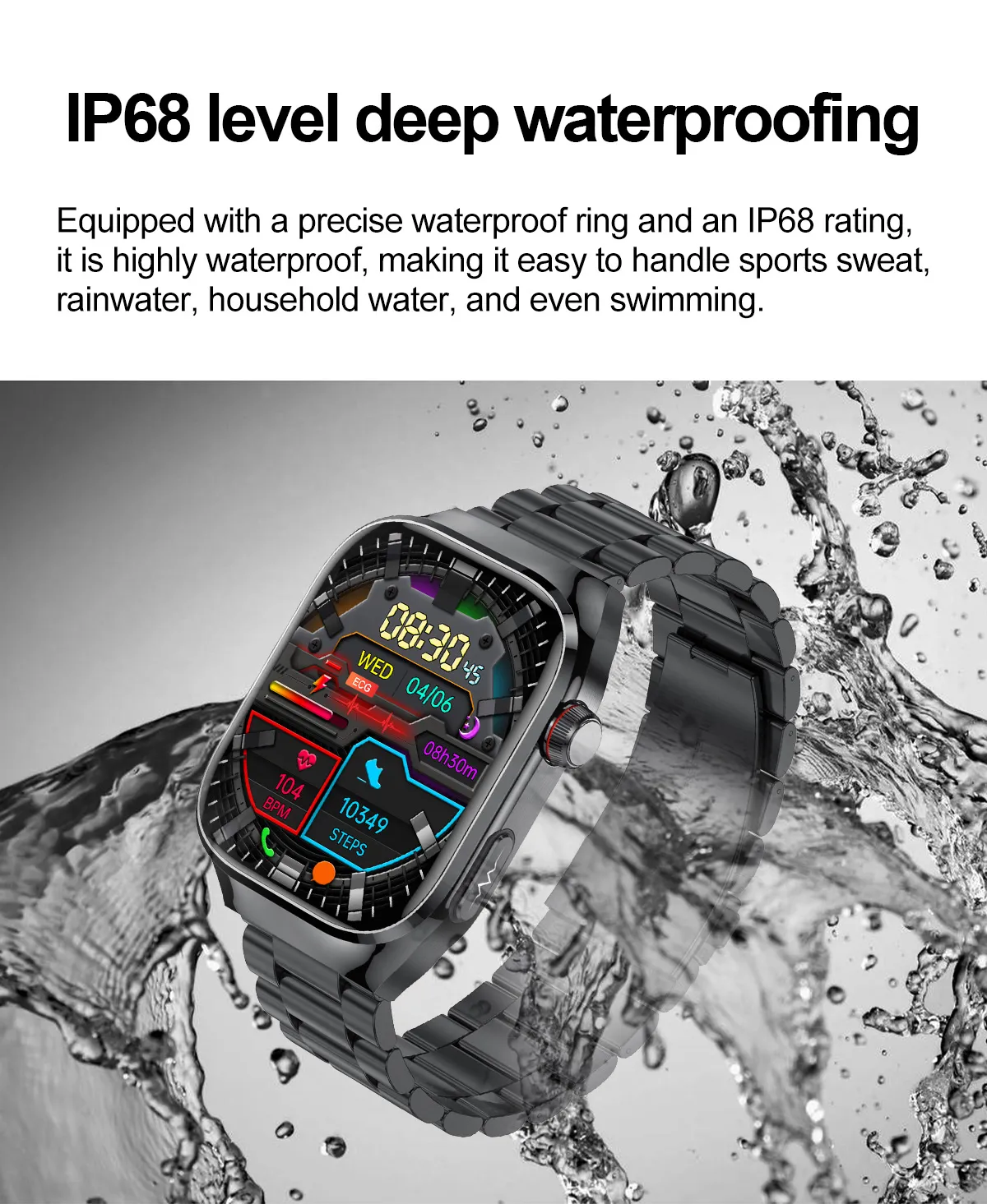 ECG Health Smartwatch TK16