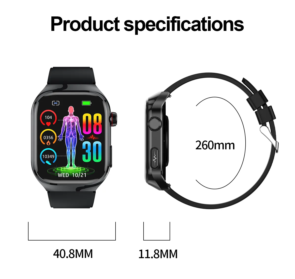 ECG Health Smartwatch TK16