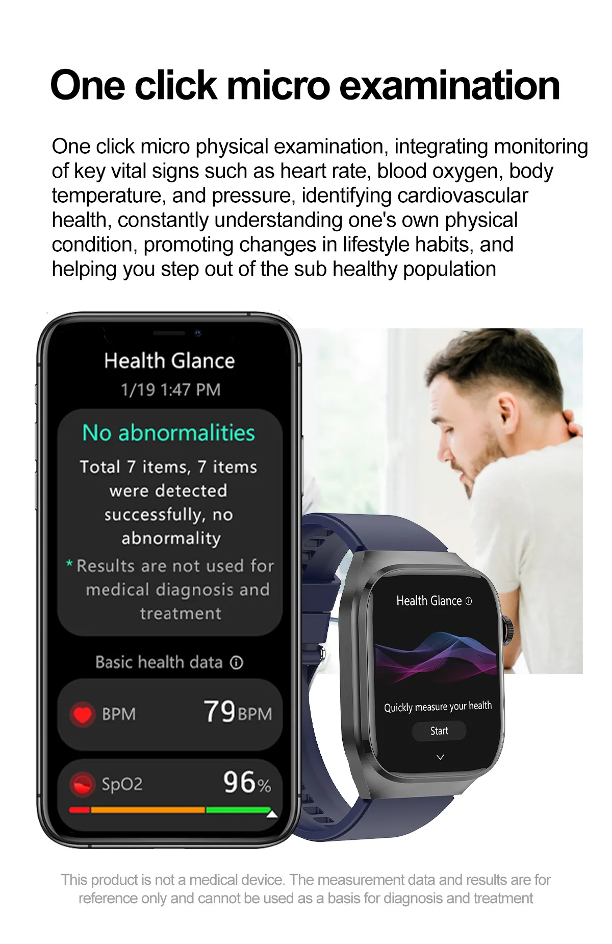 ECG Health Smartwatch TK16