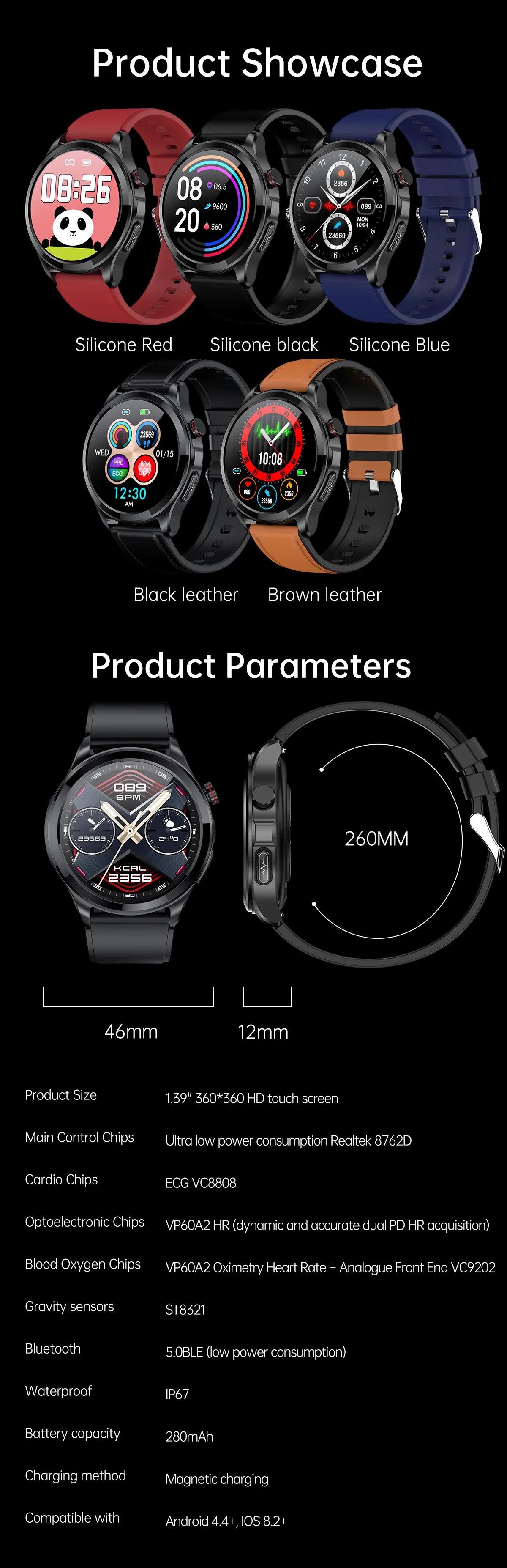 ECG Health Smartwatch TK22