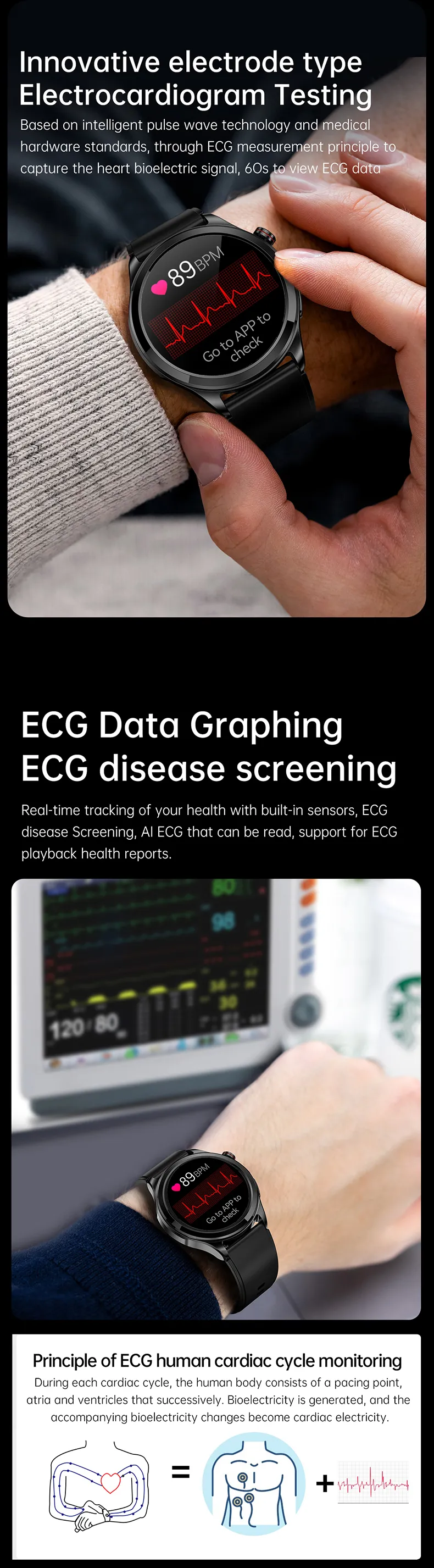 ECG Health Smartwatch TK22