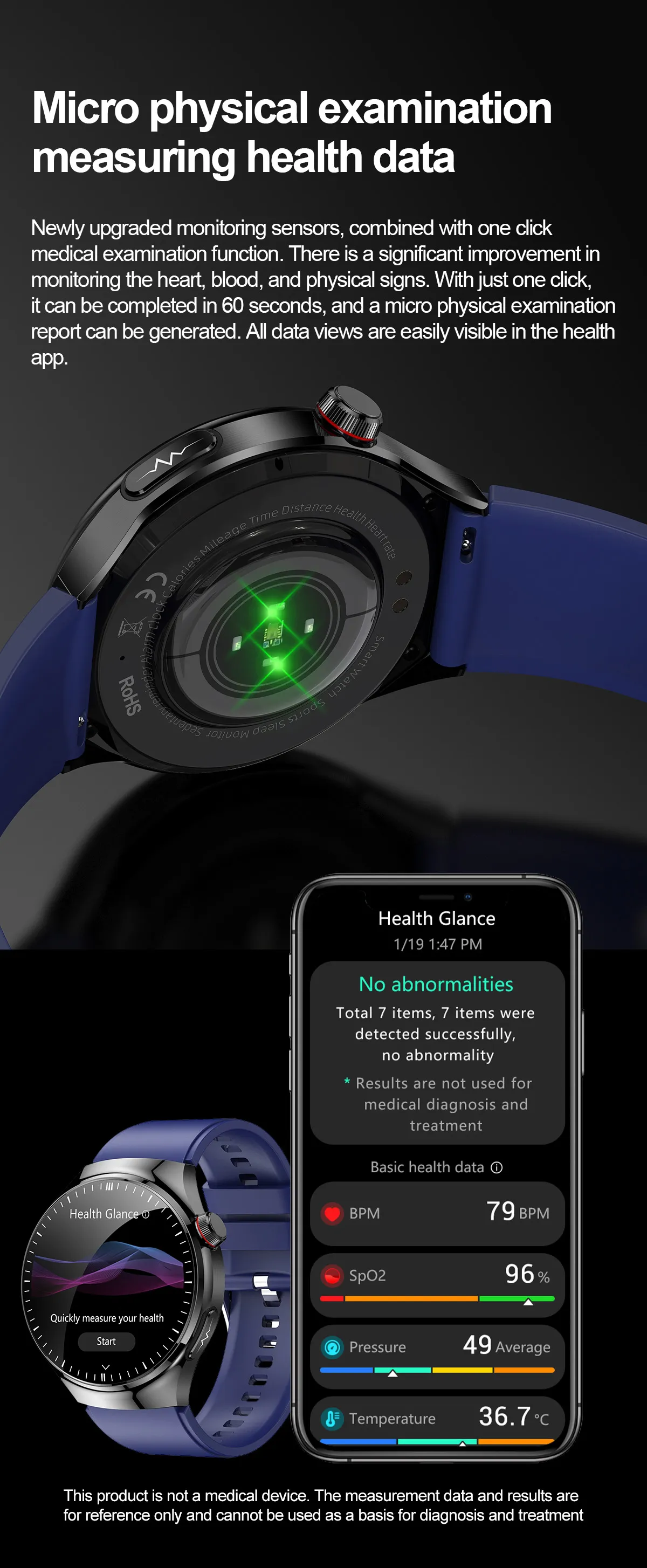 ECG Health Smartwatch TK26