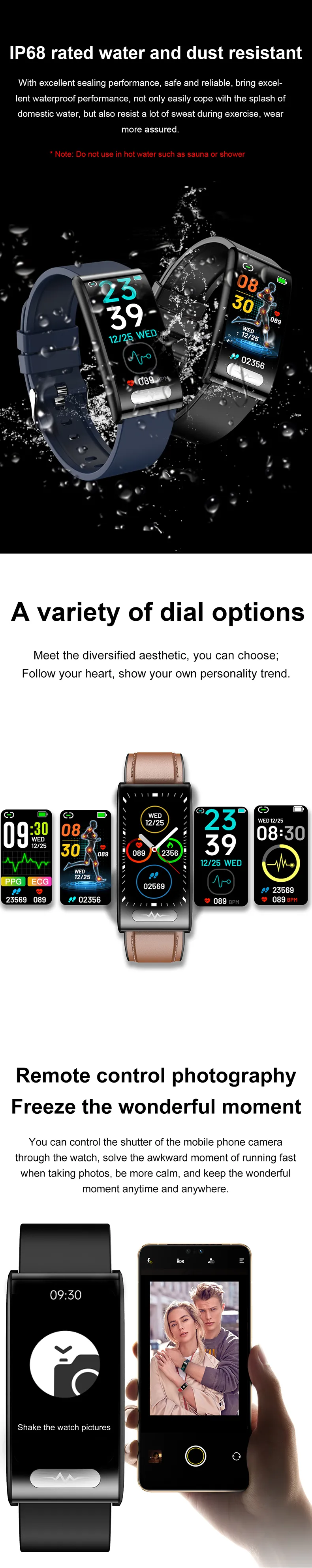 ECG Health Smartwatch TK70