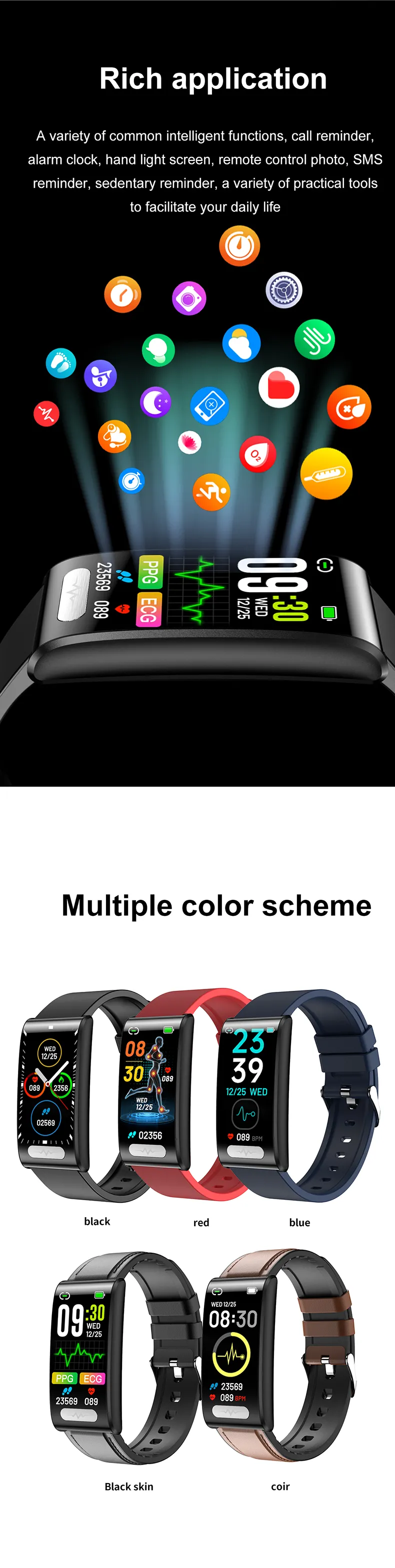 ECG Health Smartwatch TK70