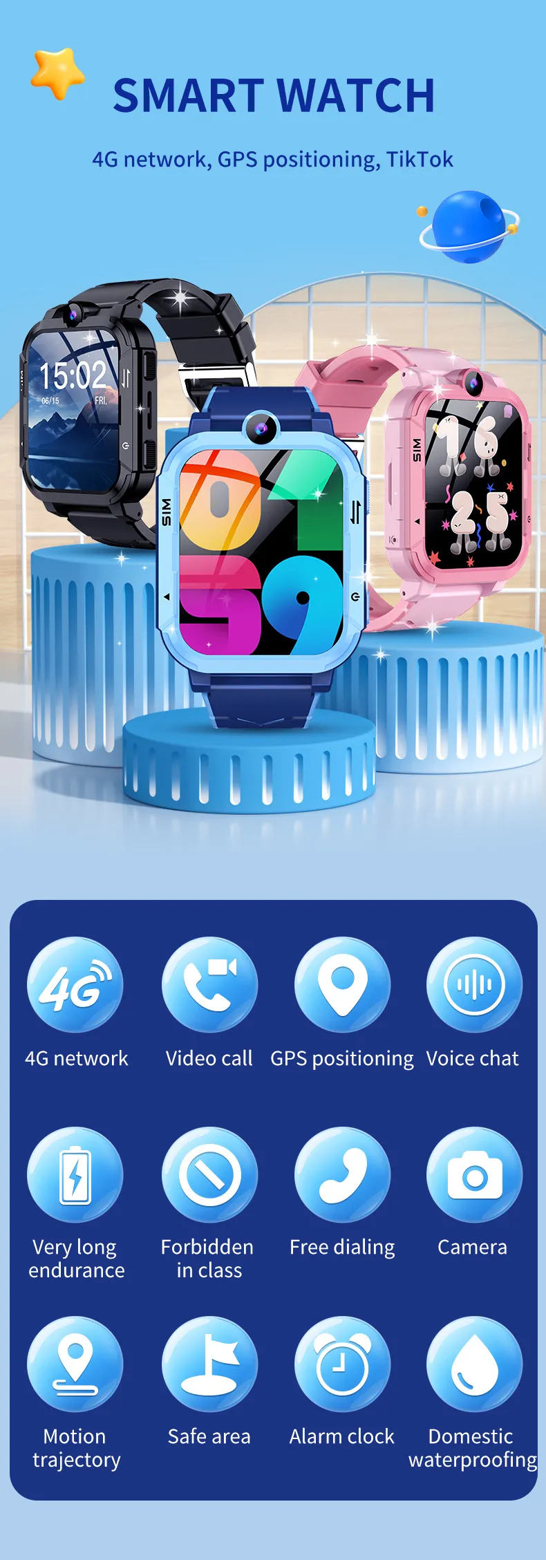 Olevs Kids Smartwatch Y86