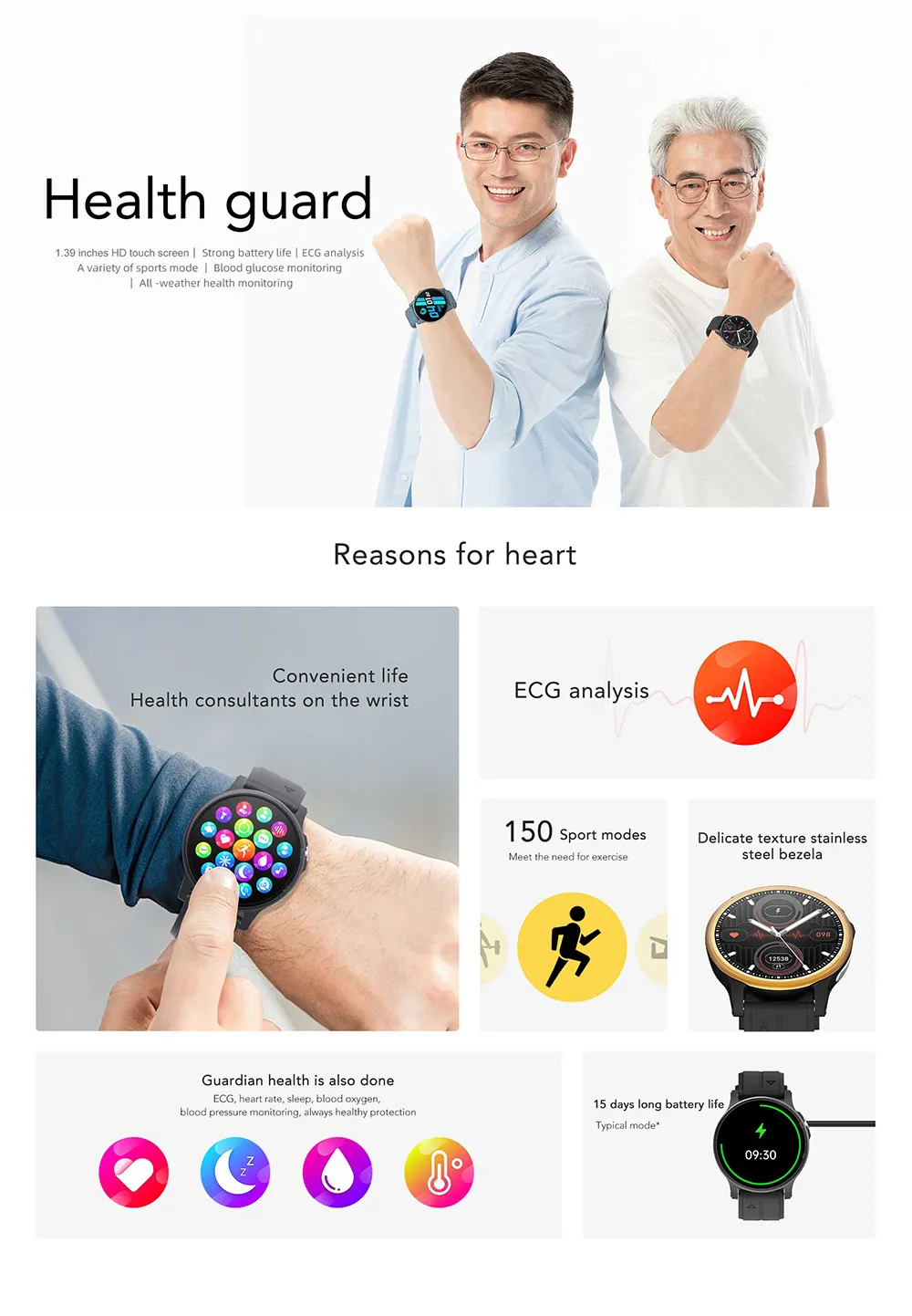 ECG Health Smartwatch ZL89