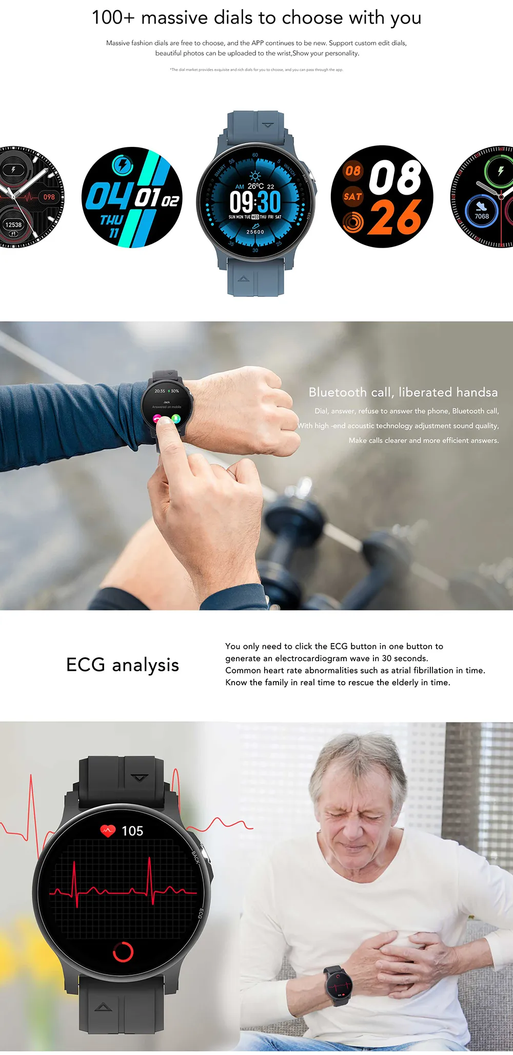 ECG Health Smartwatch ZL89