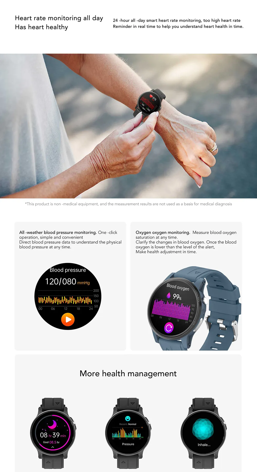 ECG Health Smartwatch ZL89