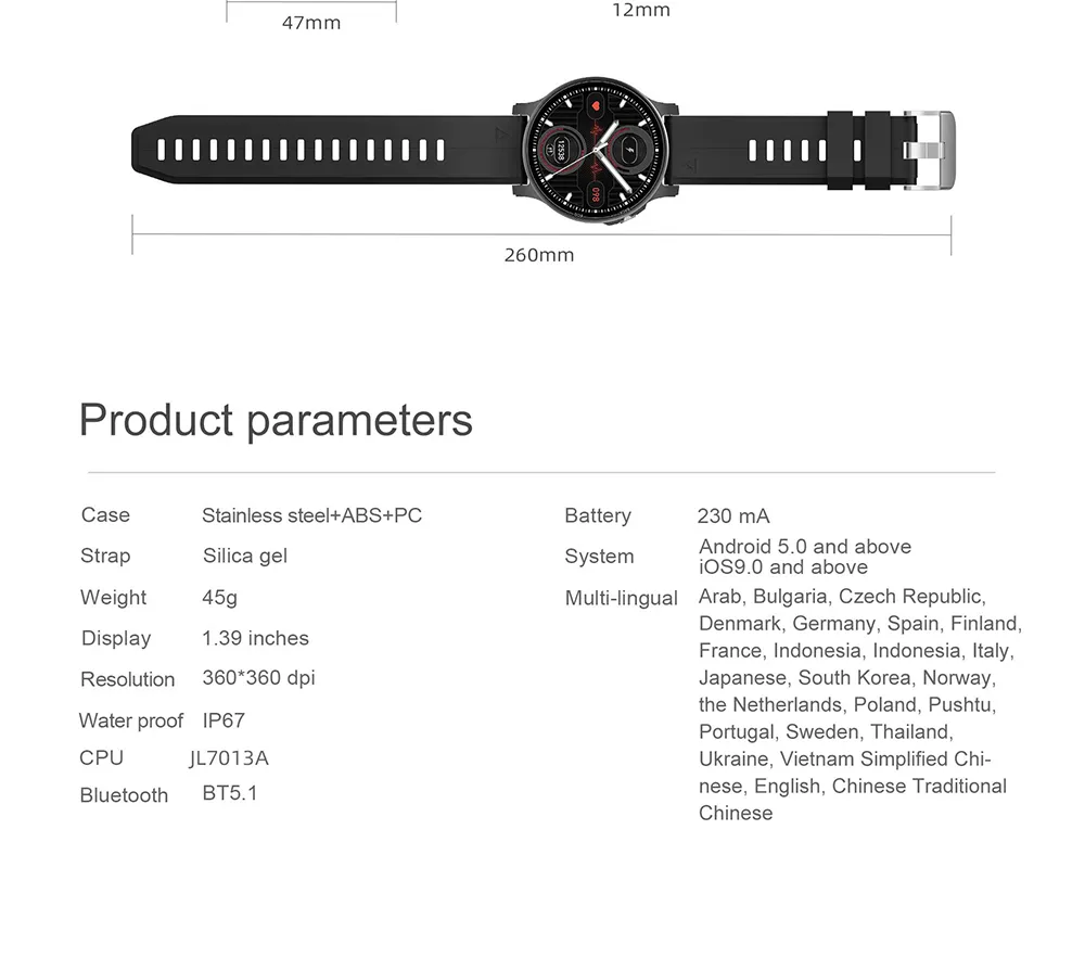 ECG Health Smartwatch ZL89