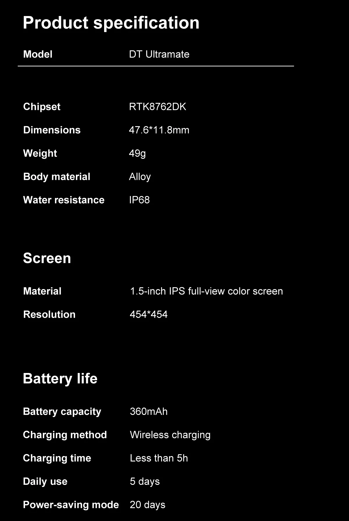 Health Smartwatch DT Ultramate