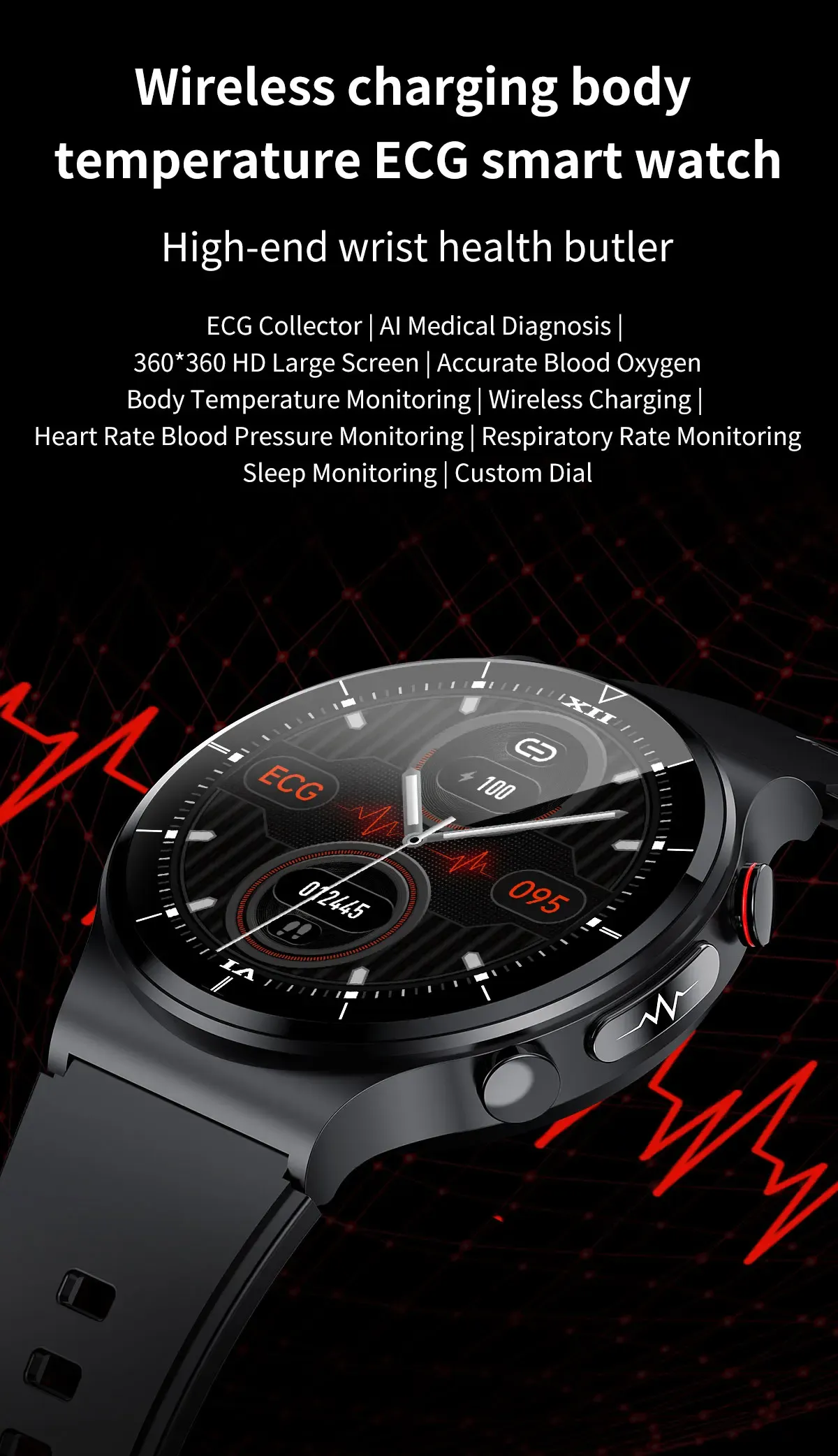 ECG Health Smartwatch E88
