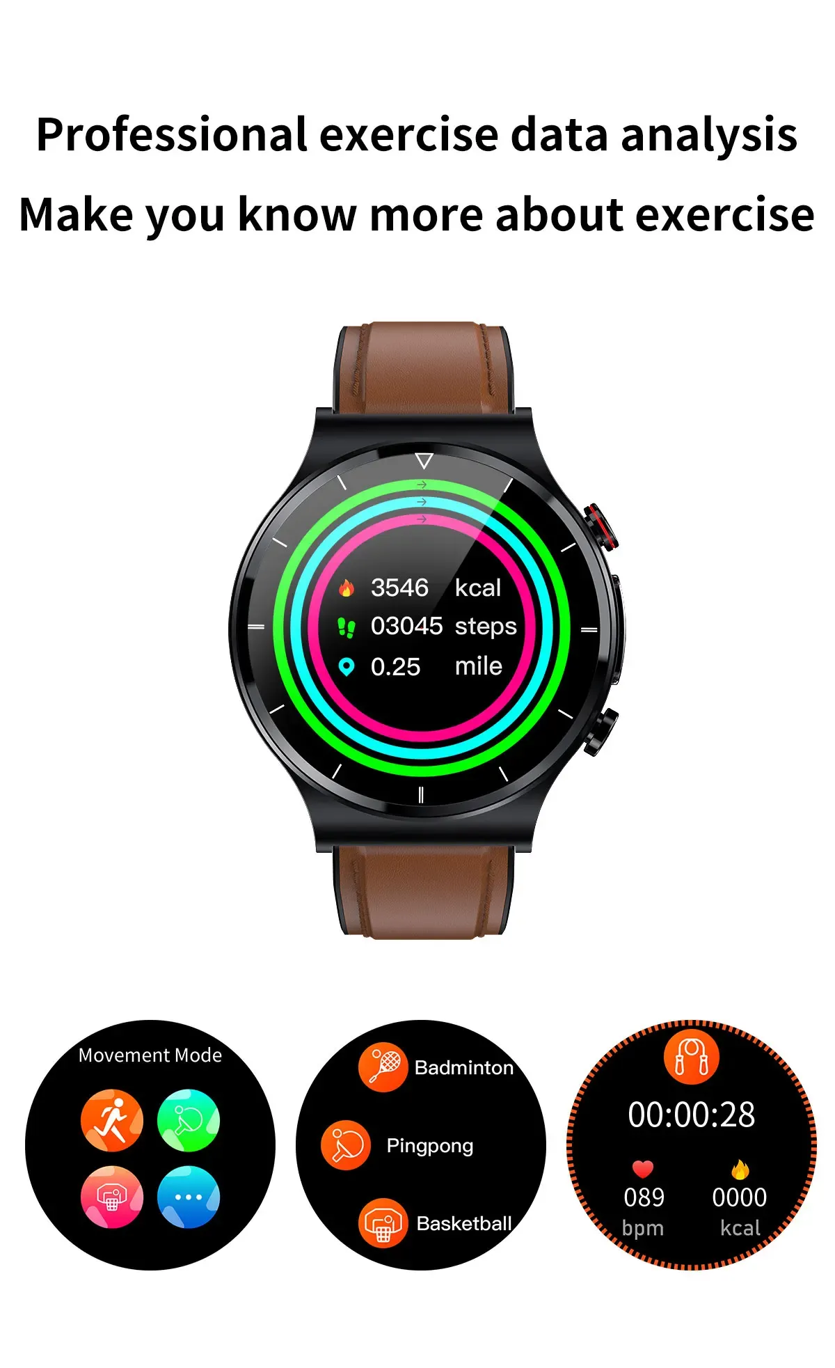 ECG Health Smartwatch E88