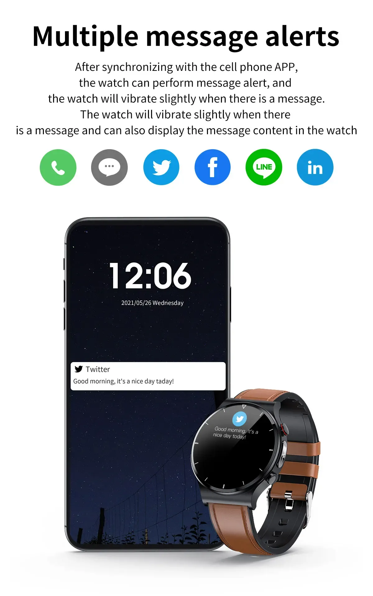ECG Health Smartwatch E88