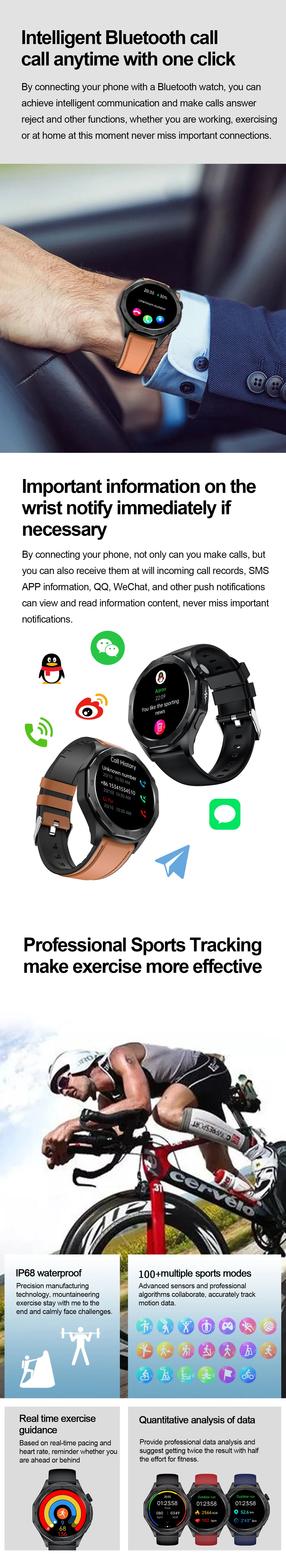ECG Health Smartwatch ET480