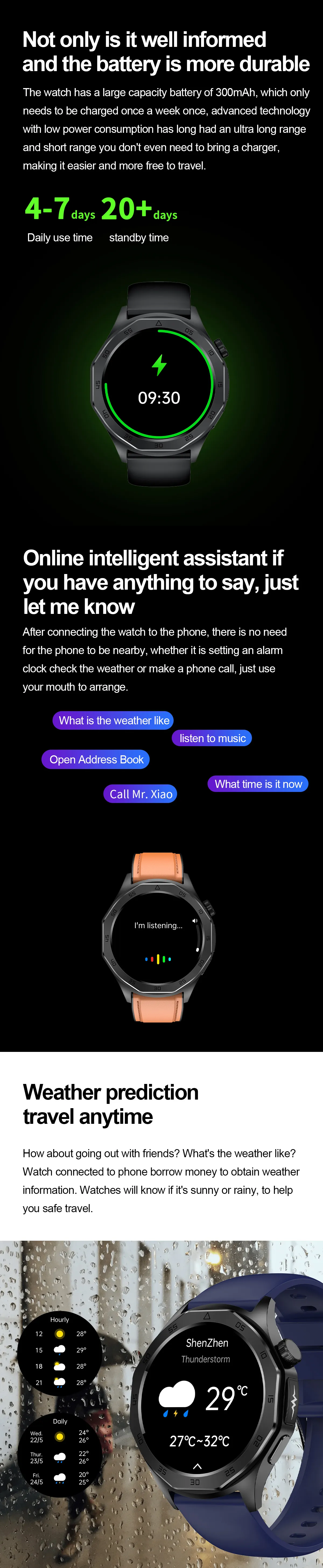 ECG Health Smartwatch ET480