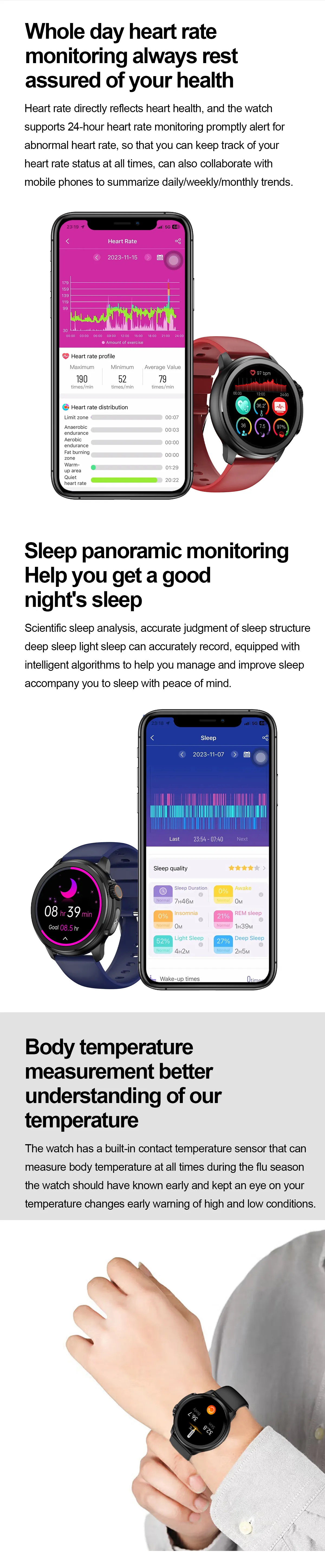 ECG Health Smartwatch ET481