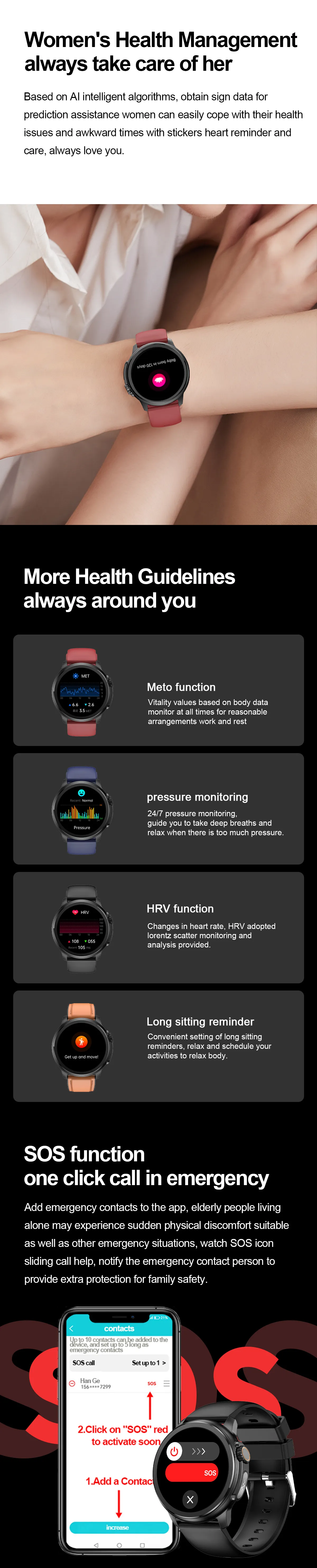 ECG Health Smartwatch ET481