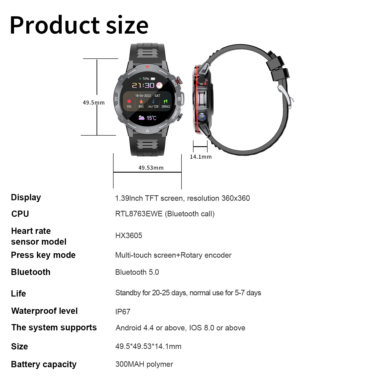 Health Smartwatch G102