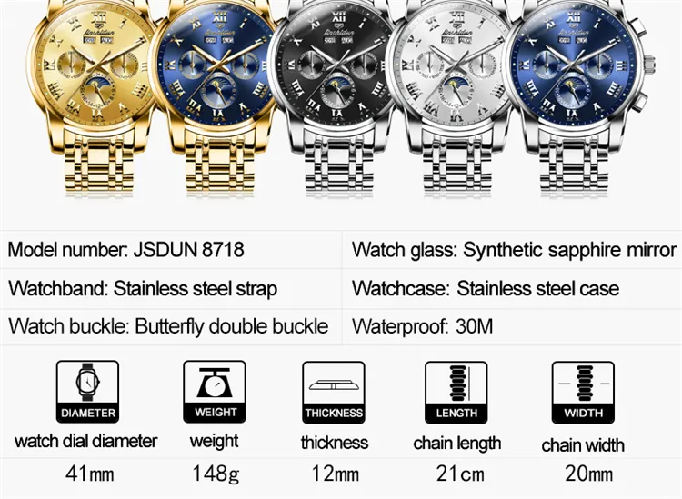 JSDUN Men's Watch 8718