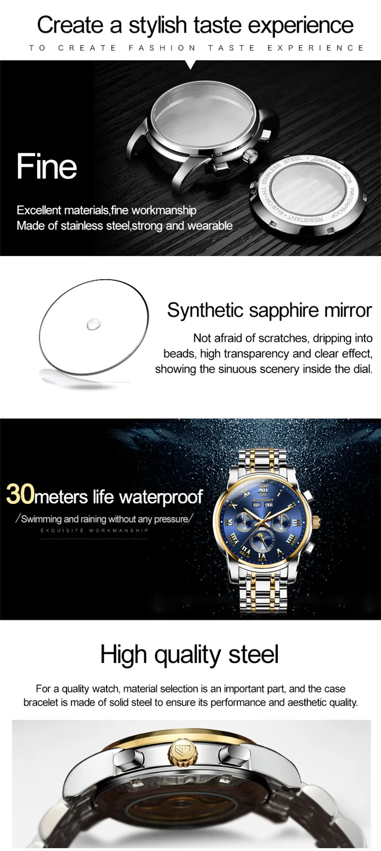 JSDUN Men's Watch 8718