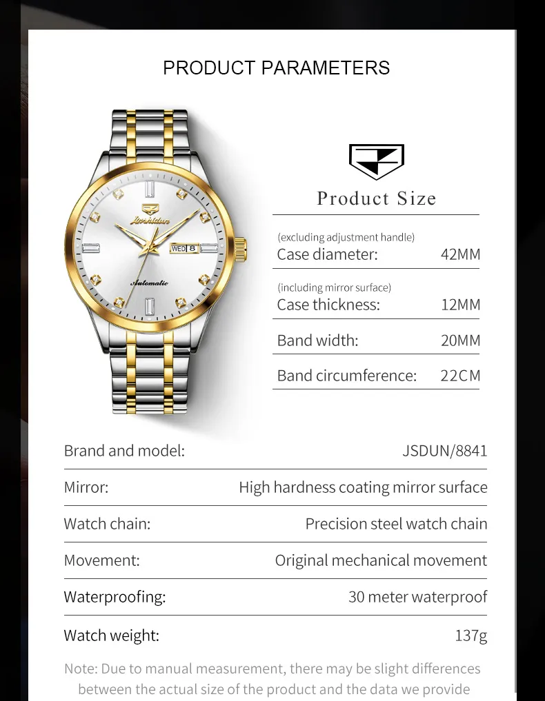 JSDUN Men's Watch 8841