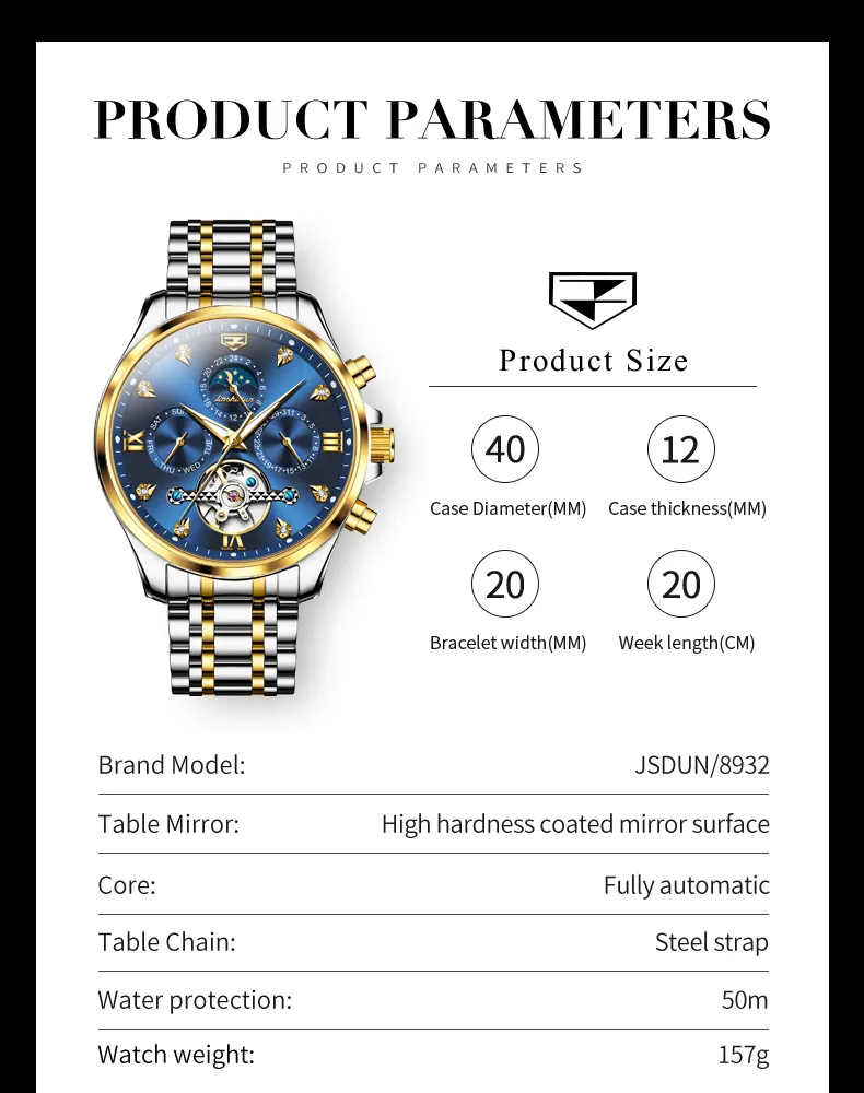 JSDUN Men's Watch 8932