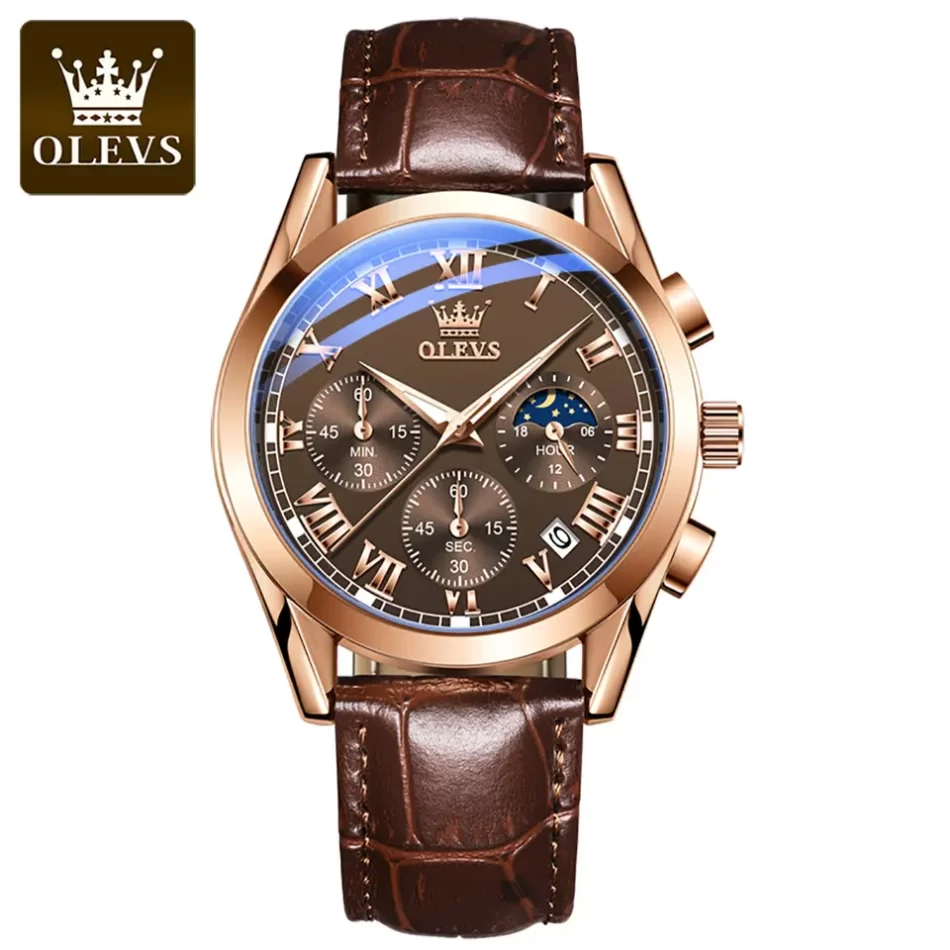 Olevs Men's Watch 2871 - Image 9