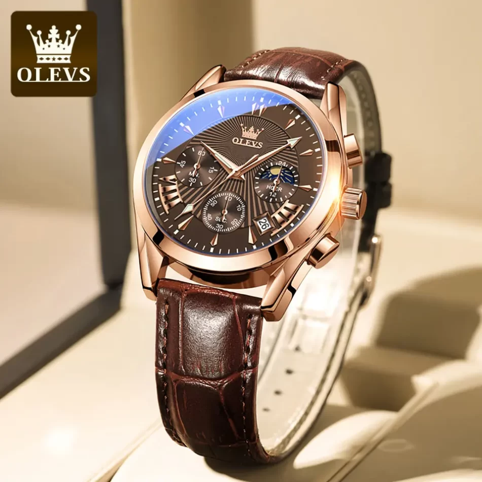 Olevs Men's Watch 2876 - Image 8