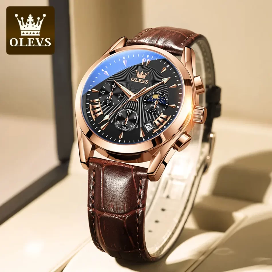 Olevs Men's Watch 2876 - Image 9