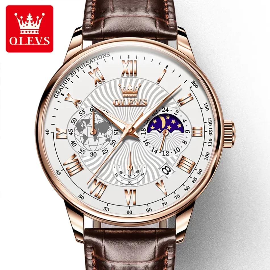 Olevs Men's Watch 2893 - Image 3