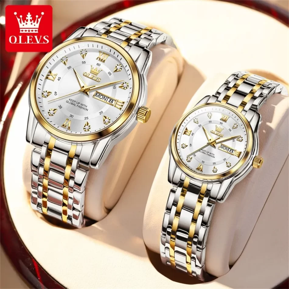 Olevs Couple Watch 5513 - Image 2