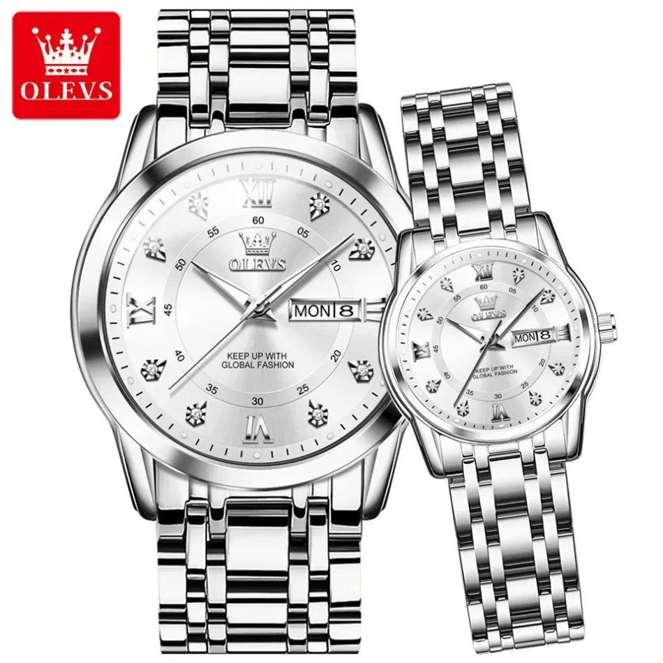 Olevs Couple Watch 5513 - Image 7